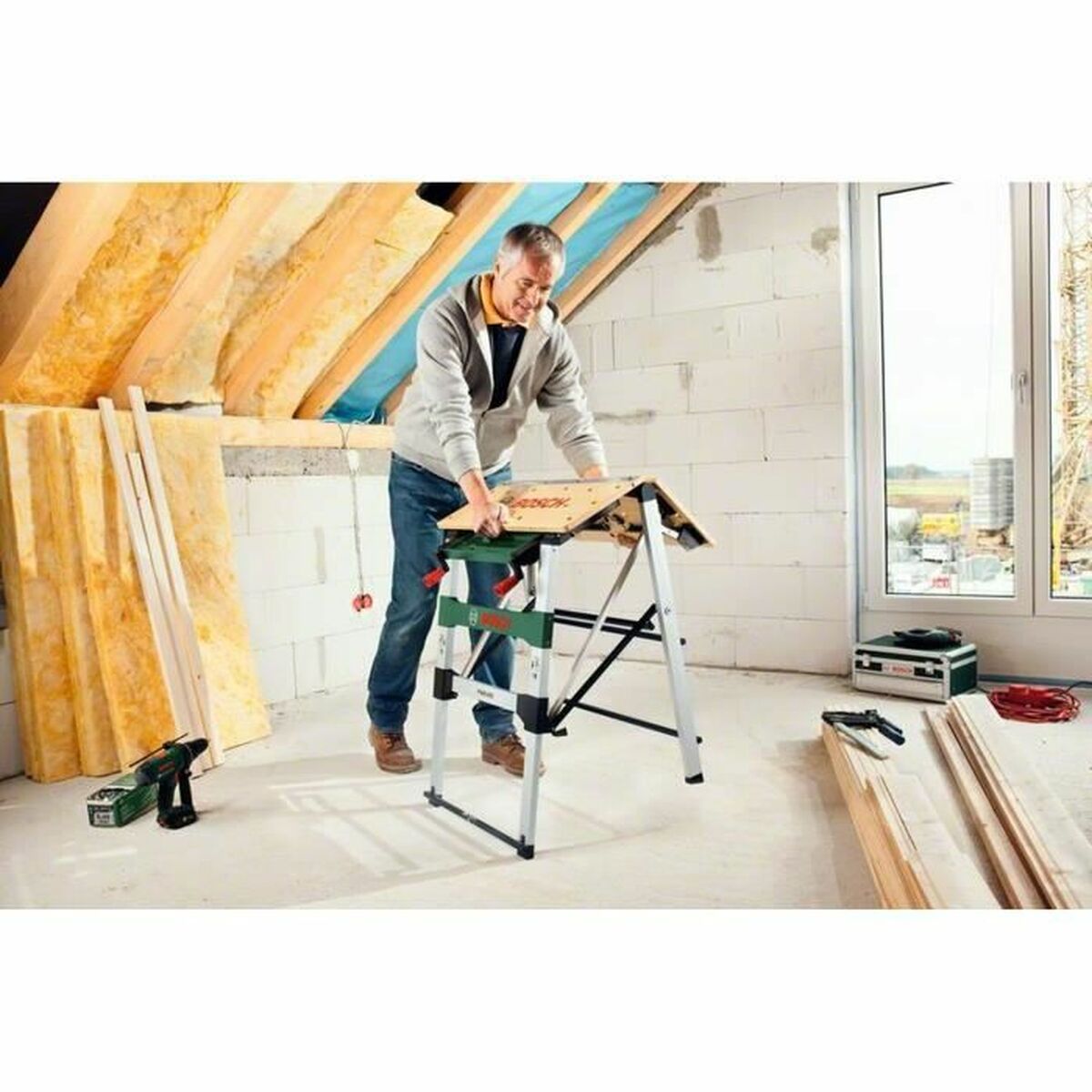 Arbeidsbenk BOSCH PWB 600 Sammenleggbar 64 x 84 cm